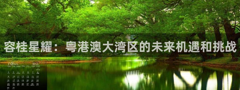 2元彩票登陆：容桂星耀：粤港澳大湾区的未来机遇和挑战